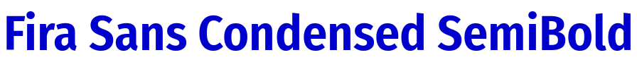 Fira Sans Condensed SemiBold police de caractère